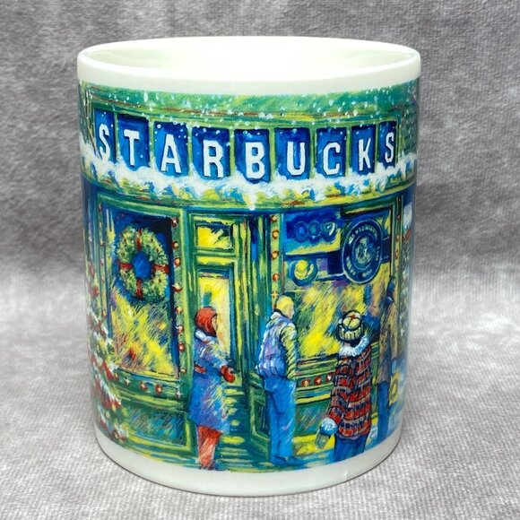 Starbucks Christmas Pikes Public Market Mug 14 Oz Ceramic Cup - Picture 3 of 8
